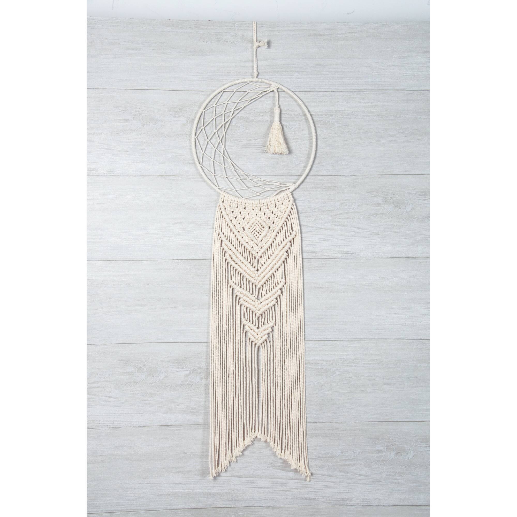 Solid Oak Make-ramé™ Moon Dreamcatcher Macramé Hanging Kit